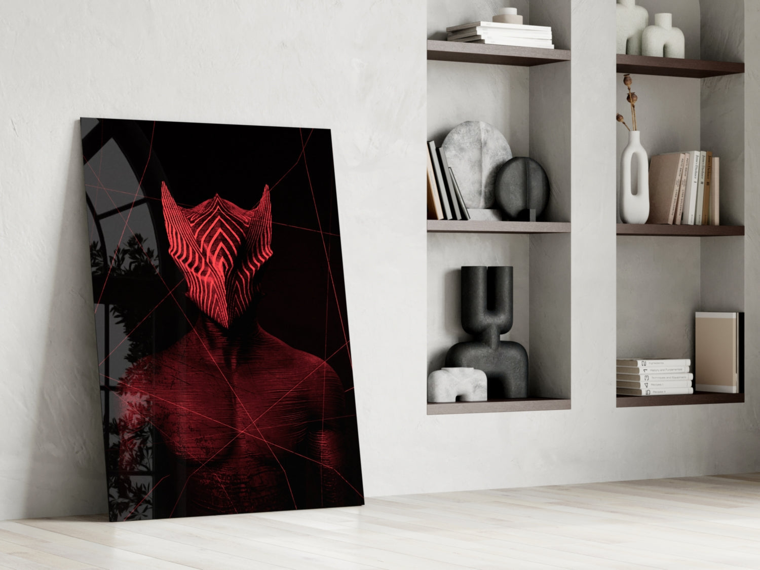Darko Red Glass Wall Art