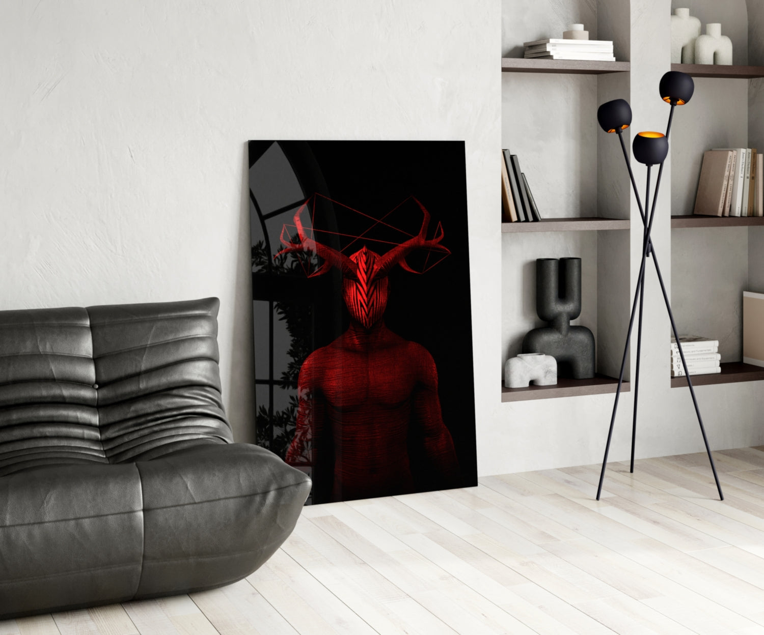 Donnie Red Glass Wall Art