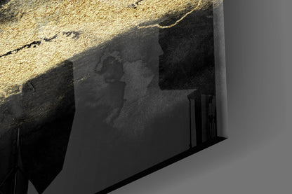 Gold Ridge Breath Away Script Glass Wall Art