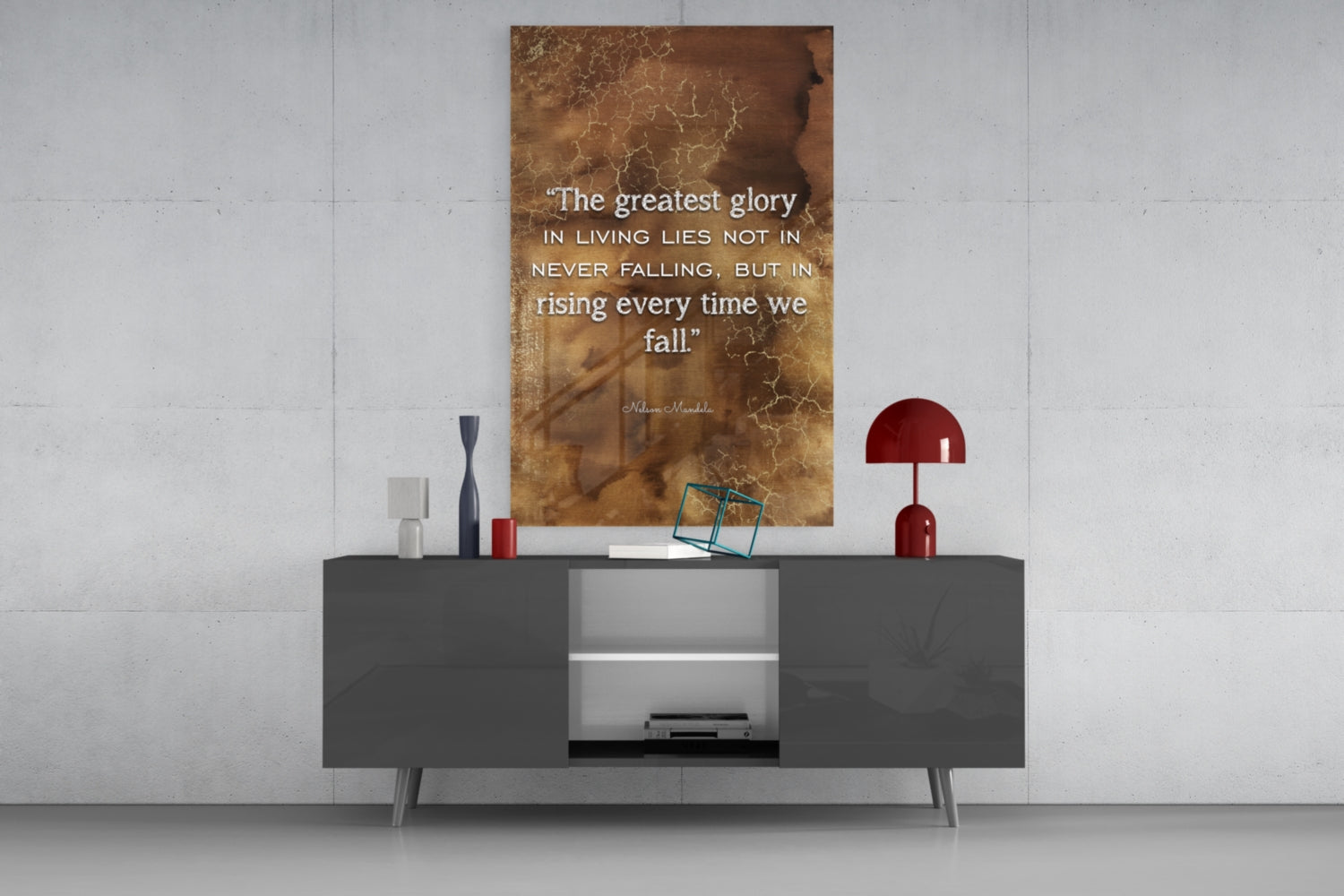 Freedom Leader Quotes Glass Wall Art