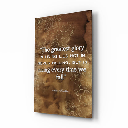 Freedom Leader Quotes Glass Wall Art