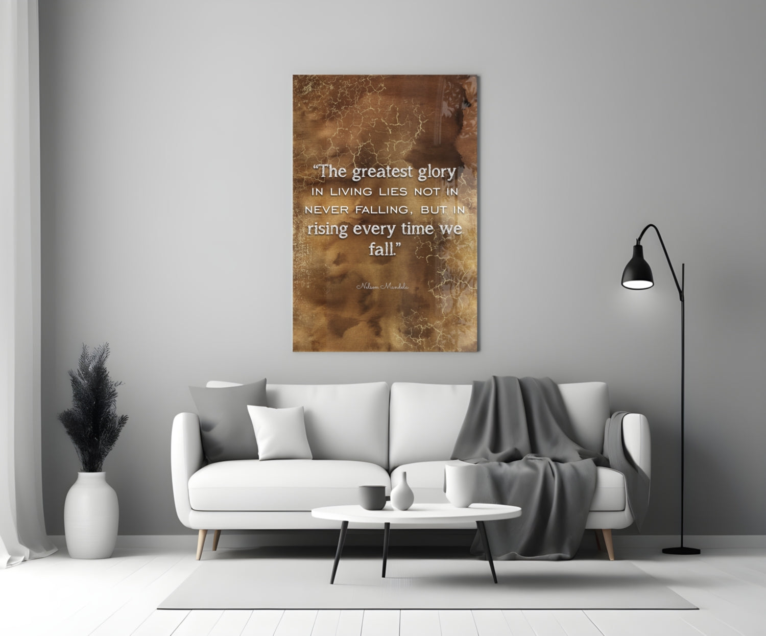 Freedom Leader Quotes Glass Wall Art