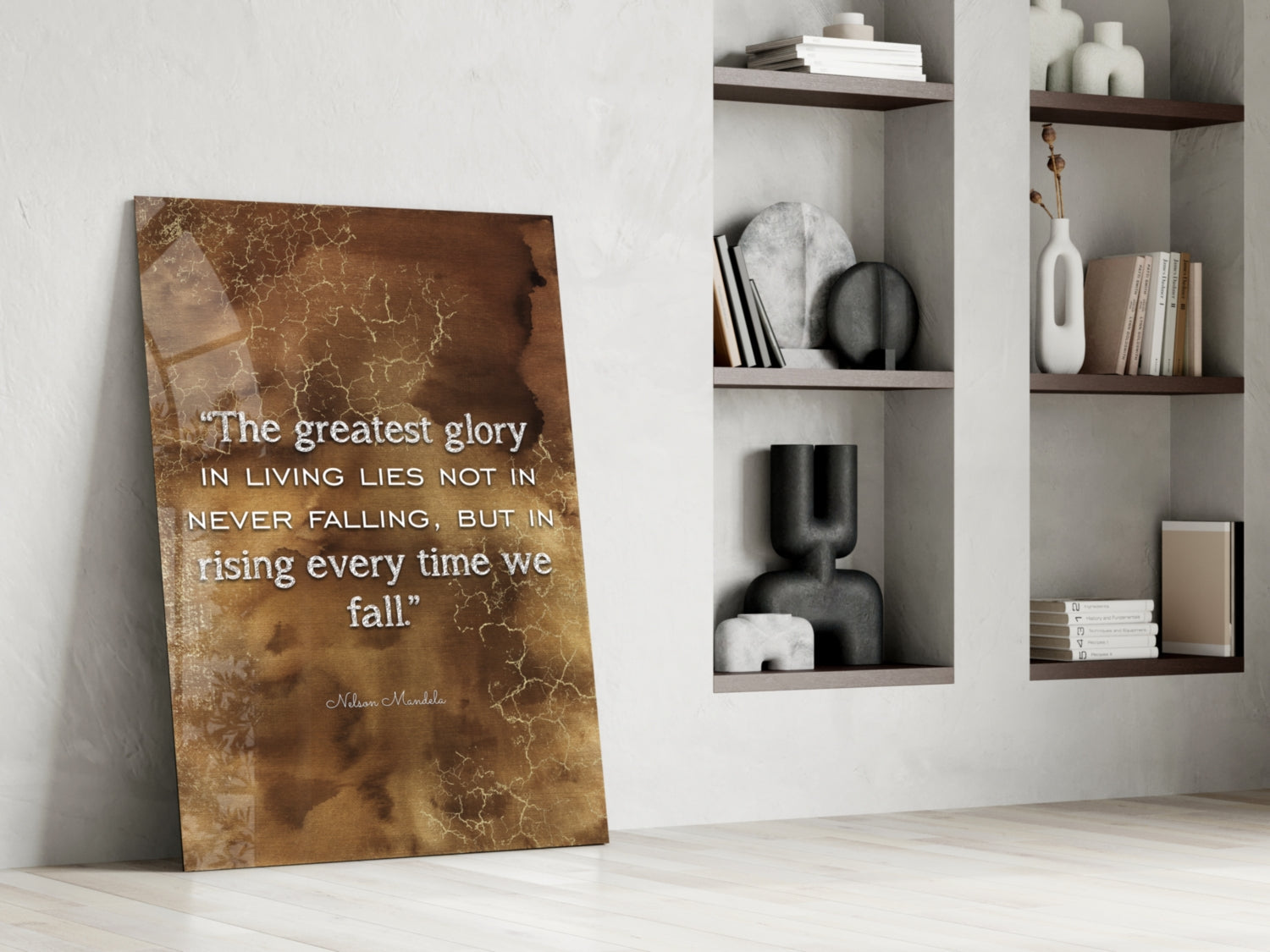Freedom Leader Quotes Glass Wall Art