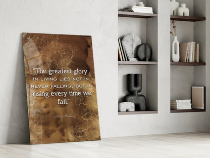 Freedom Leader Quotes Glass Wall Art