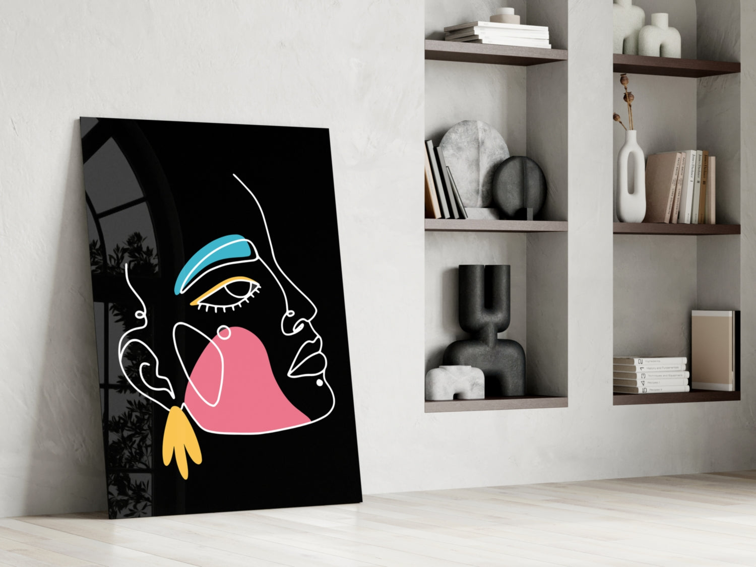 Blue Brow Side Profile Glass Wall Art
