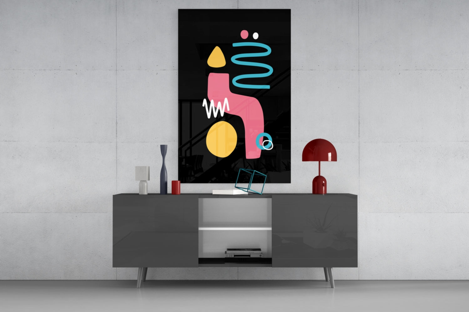 Candle-Like Glass Wall Art