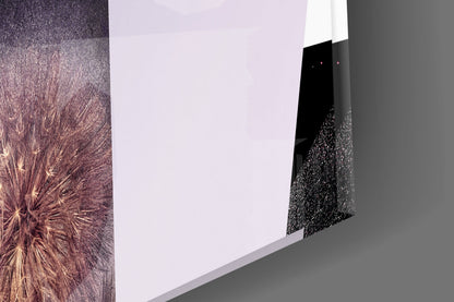 Pink Glitter Shard Collage Woman Face Glass Wall Art