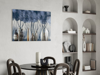 Vases and Trees Glass Wall Art