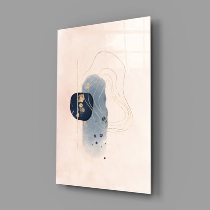 Abstract Beige Glass Wall Art