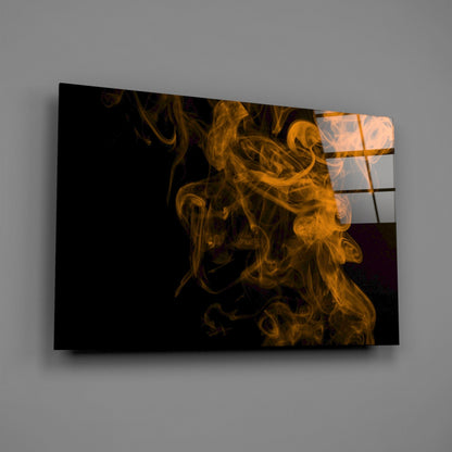 Orange Smoke Glass Wall Art