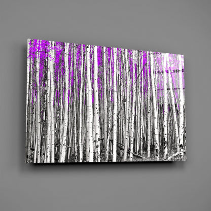 Pink Forest Glass Wall Art