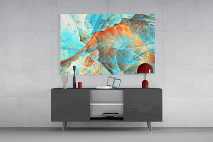 Colored Nets Glass Wall Art