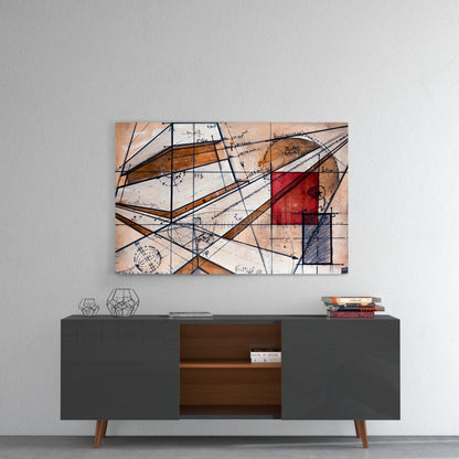 Meaningful Lines Glass Wall Art