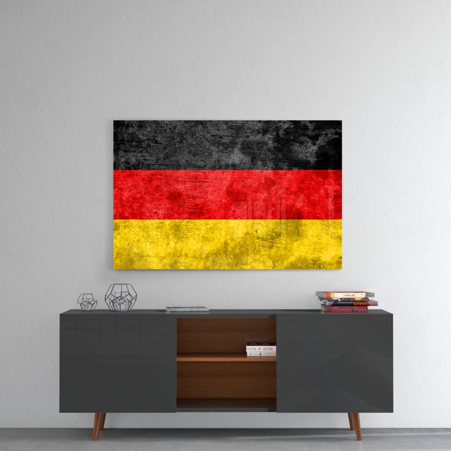 German Flag Glass Wall Art