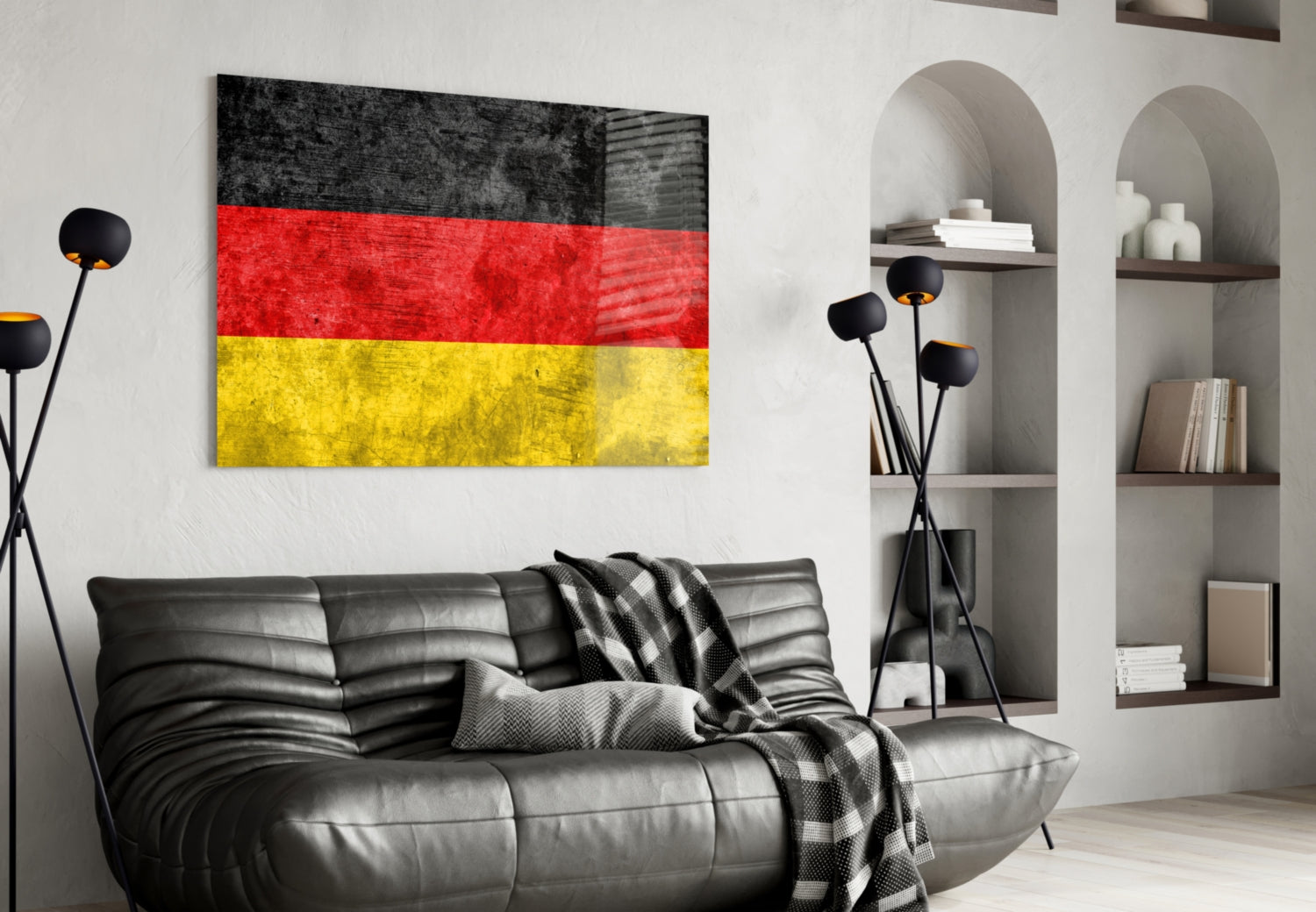 German Flag Glass Wall Art