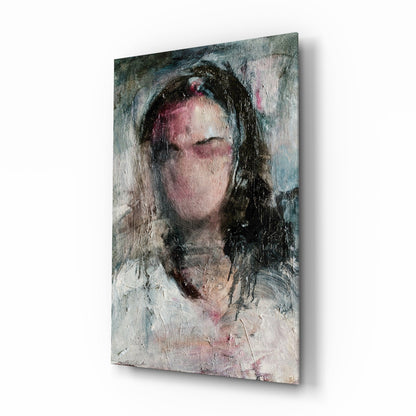 Ghostly Muted Portrait Glass Wall Art