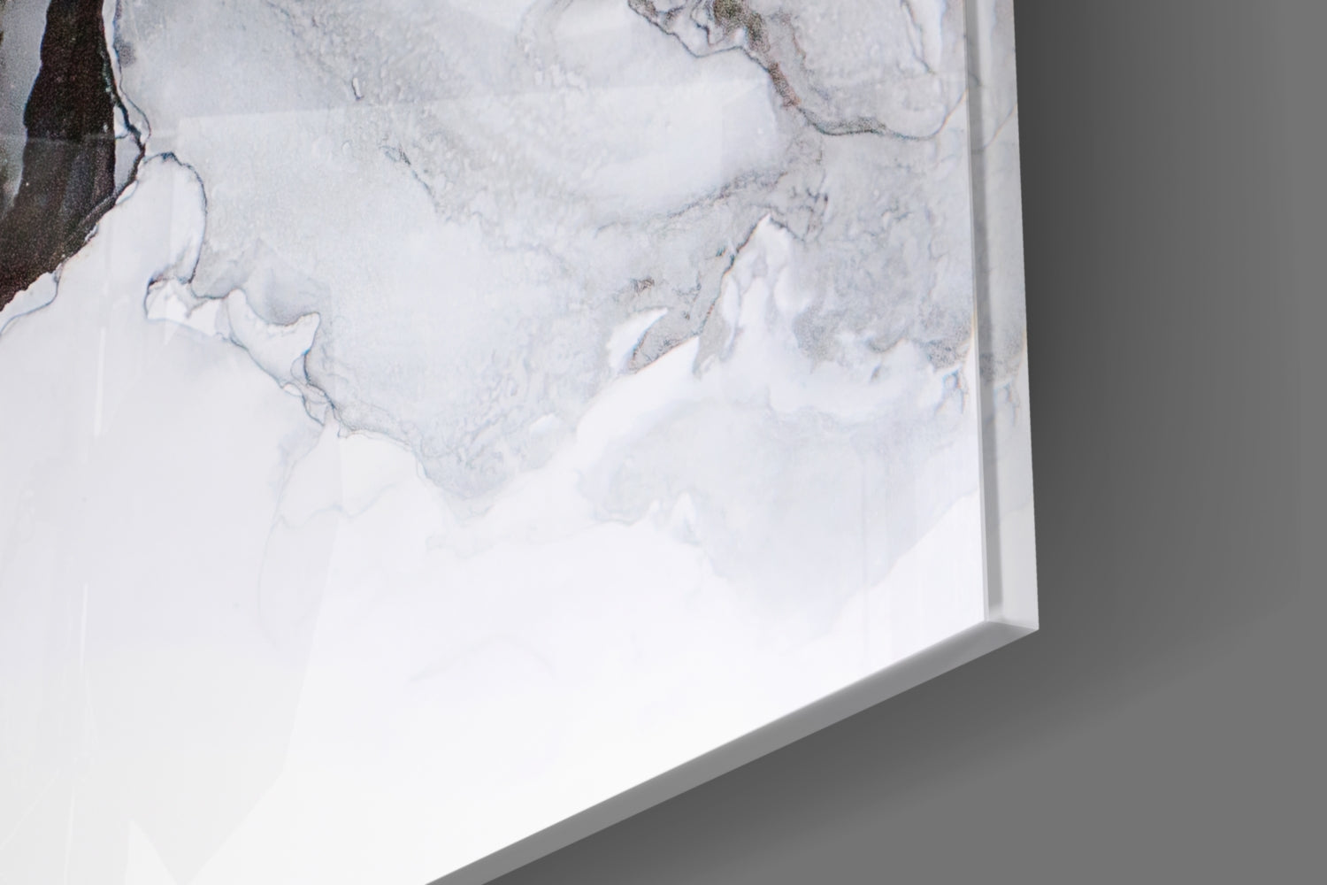Gold Veined Black Marble Flow Glass Wall Art