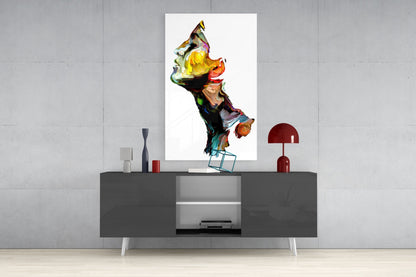 Bright Paint Profile On White Glass Wall Art