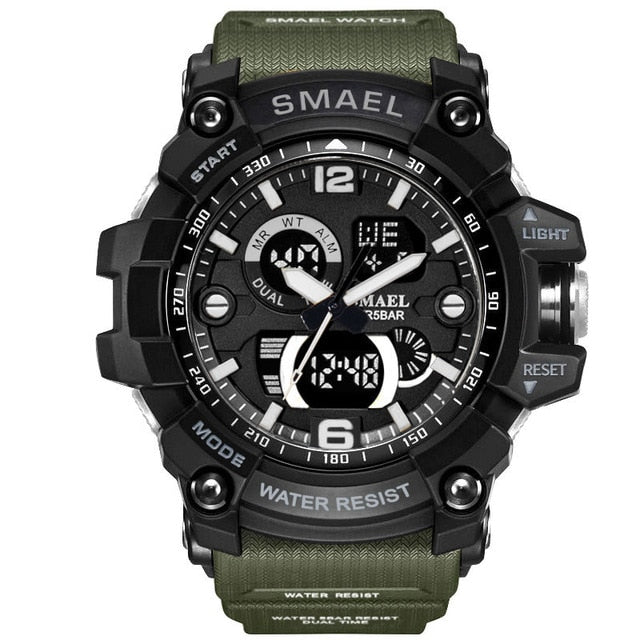 Military Watch 50m Waterproof Wristwatch LED Quartz Clock Male Digital Sports Watches Men&