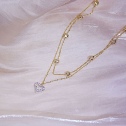 white gold heart necklace