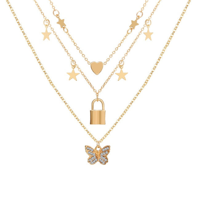 Gold Plated Necklaces Choker for Women,