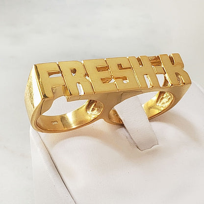 nowadaysfashion Custom Name Ring Gold Personality Hip Hop Ring Women Fashion Punk Letter Ring