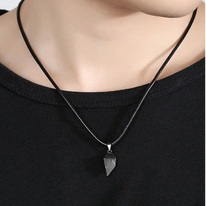 2pcs matching necklaces for couples Magnetic Lovers Heart necklaces Suction Wishing Stone