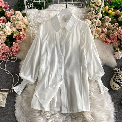 lantern sleeve shirt fashion 2021 women&