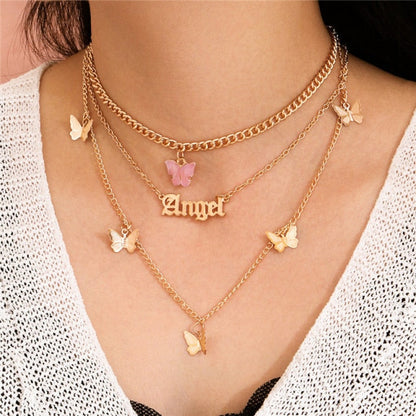 29 stylish Gold necklace on neck Gold chain Women&