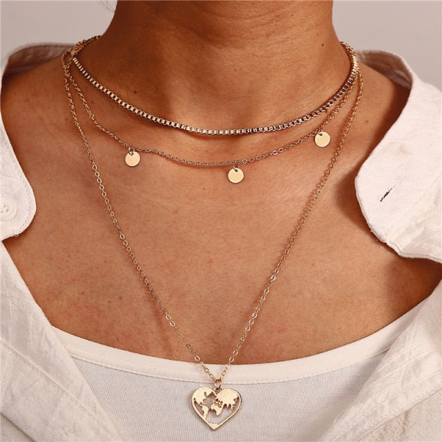 29 stylish Gold necklace on neck Gold chain Women&