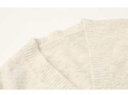 lantern sleeve cardigan Winter Solid Cashmere Casual Fashion Winter Knit sweaters