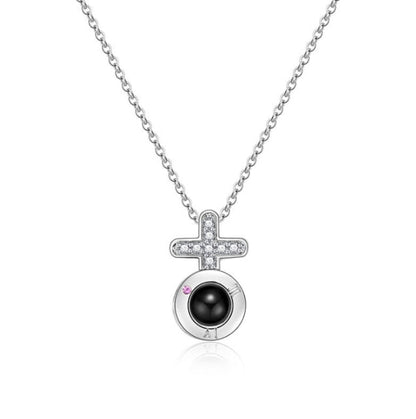 100 languages of love necklace Pendant to Express, Women Love Memory Projection Necklace