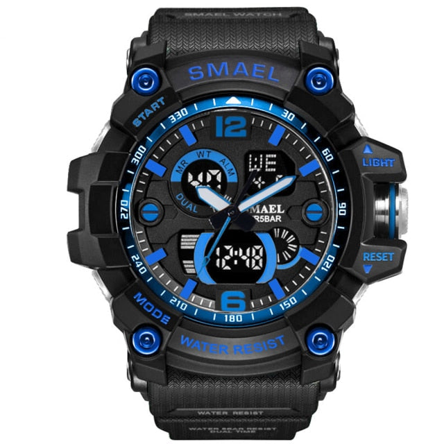 Military Watch 50m Waterproof Wristwatch LED Quartz Clock Male Digital Sports Watches Men&