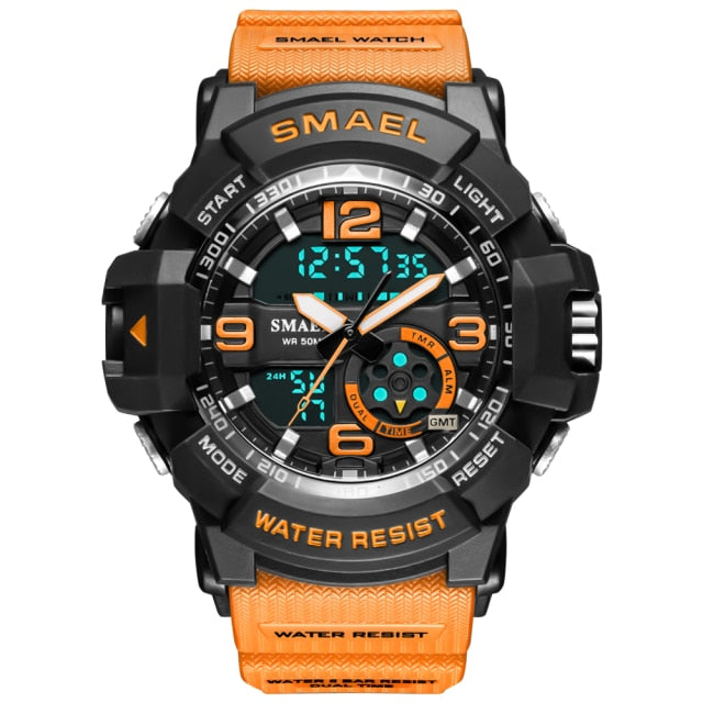 Military Watch 50m Waterproof Wristwatch LED Quartz Clock Male Digital Sports Watches Men&