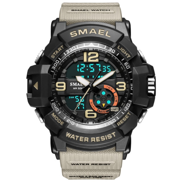 Military Watch 50m Waterproof Wristwatch LED Quartz Clock Male Digital Sports Watches Men&