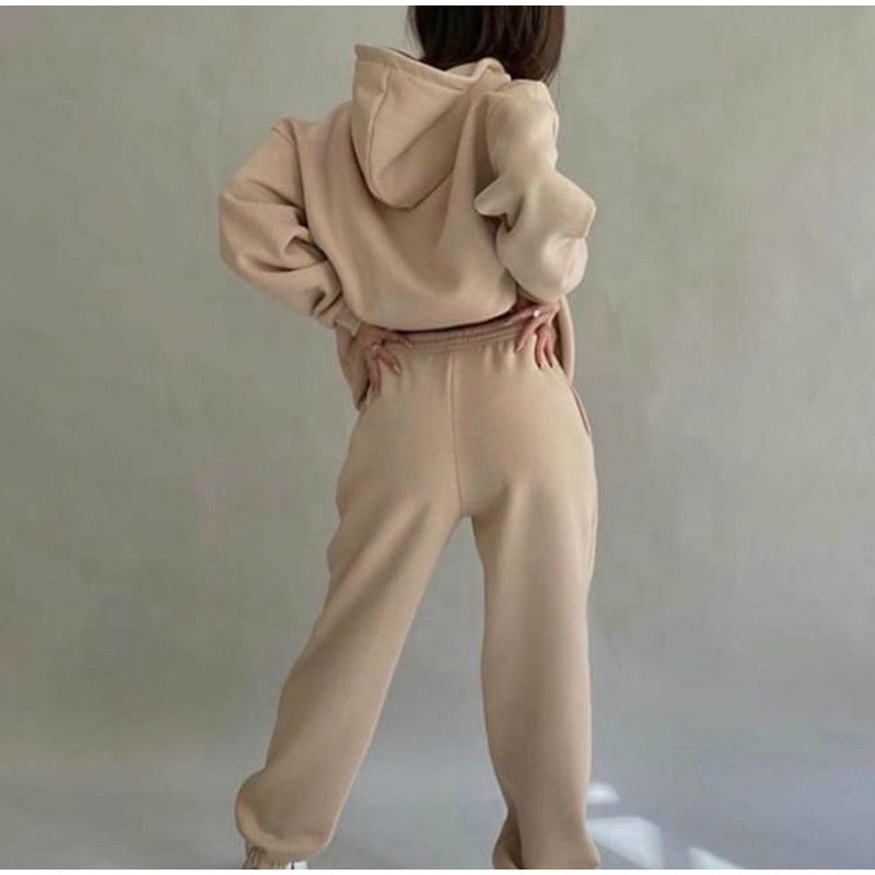 Tracksuit  Fleece Sweatshirts Two Piece Set Oversized Sports Hoodie Suit