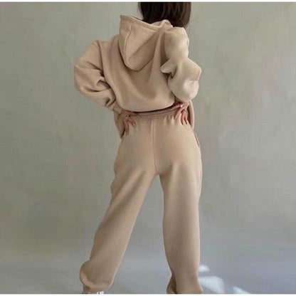 Tracksuit  Fleece Sweatshirts Two Piece Set Oversized Sports Hoodie Suit