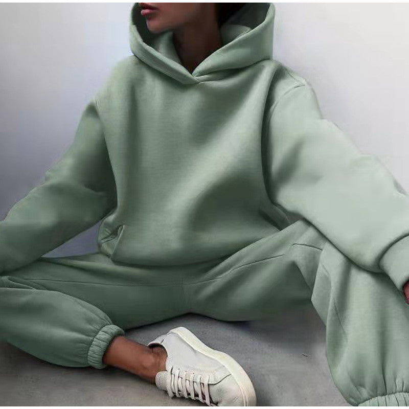 Tracksuit  Fleece Sweatshirts Two Piece Set Oversized Sports Hoodie Suit