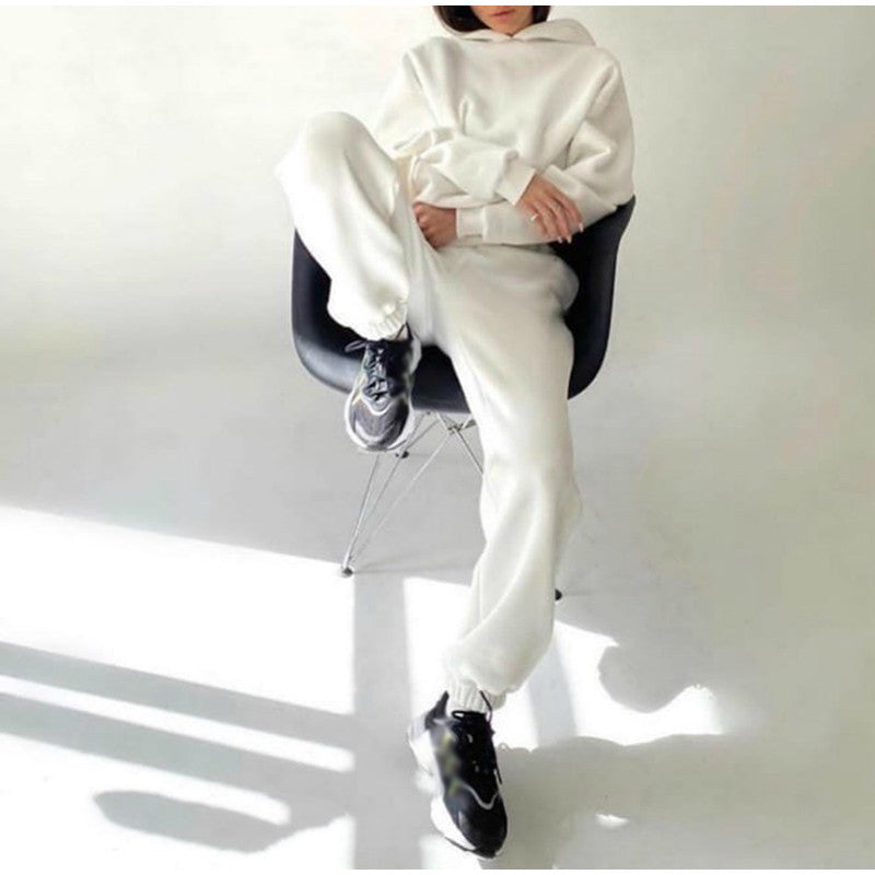 Tracksuit  Fleece Sweatshirts Two Piece Set Oversized Sports Hoodie Suit