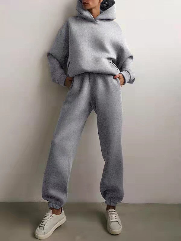 Tracksuit  Fleece Sweatshirts Two Piece Set Oversized Sports Hoodie Suit