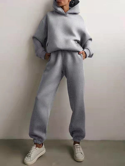 Tracksuit  Fleece Sweatshirts Two Piece Set Oversized Sports Hoodie Suit