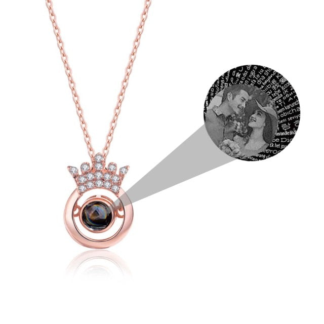 Round Crown Projection Necklace Pendant