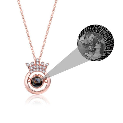 Round Crown Projection Necklace Pendant