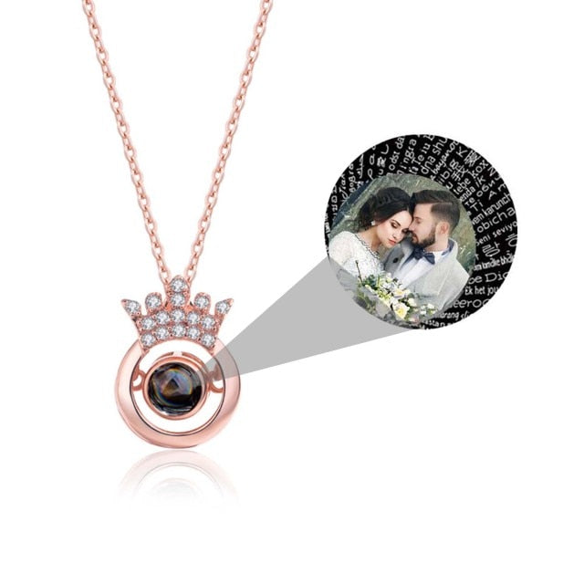 Round Crown Projection Necklace Pendant