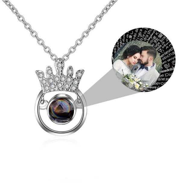 Round Crown Projection Necklace Pendant