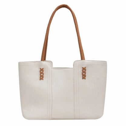 Fashion Women PU Leather Solid Color Shoulder Shopping Bag