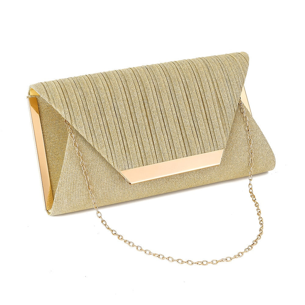 2021 Lady Handbag Party Soft Single Chain Package Cover Type Clutches
