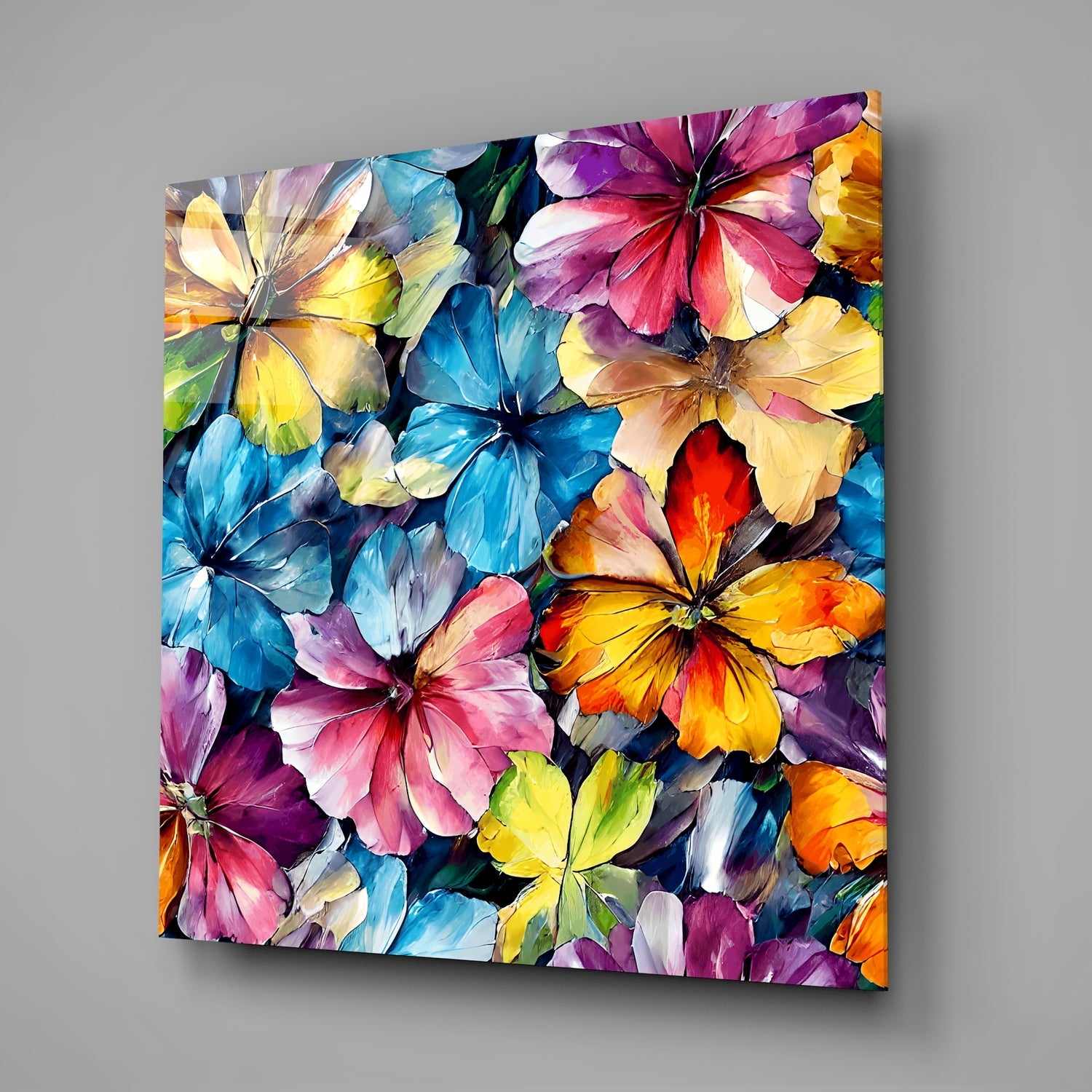 Flowers Glass Wall Art|| Designer&