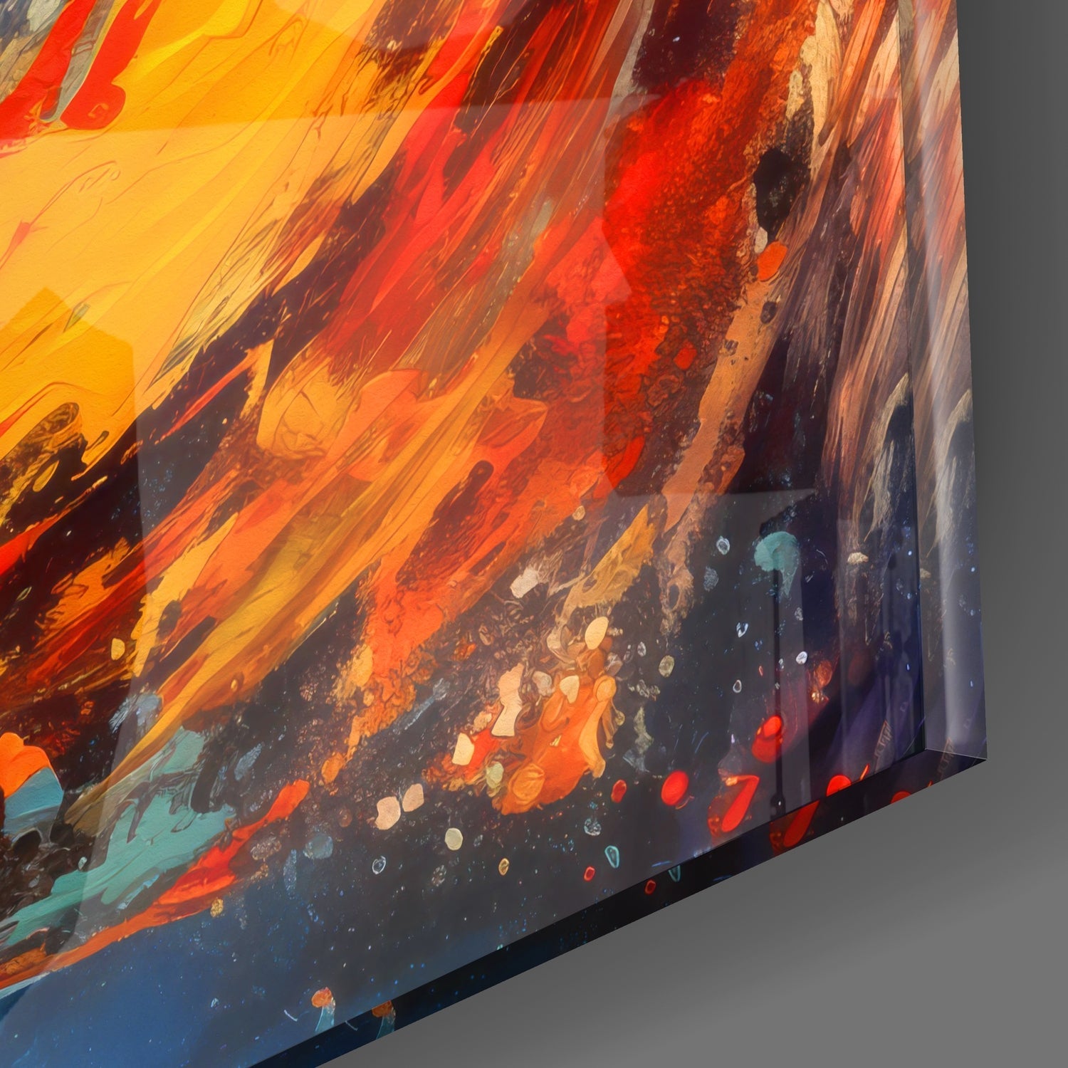 Space Splash Glass Wall Art|| Designer&
