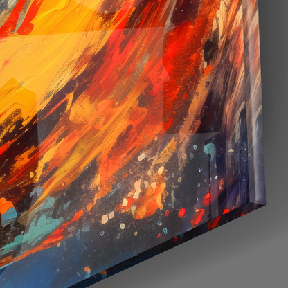 Space Splash Glass Wall Art|| Designer&
